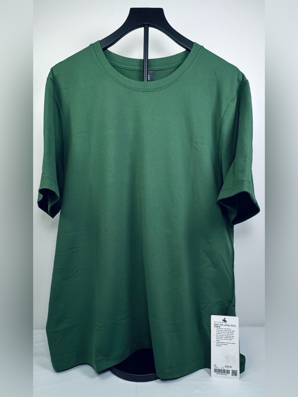 BNWT Lululemon men’s green Mesh Soft Jersey Short Sleeve athletic shirt size XL